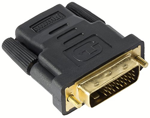 mumbi HDMI auf DVI Adapter - vergoldet + Zertifiziert - DVI-D Stecker (24+1) auf HDMI Buchse (19pol) Adapter/Full HD 1080p