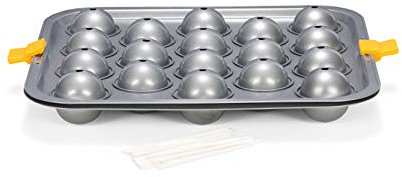 Cake-Pop Backform für 18 Stück inkl. Stiele | Silver-Top