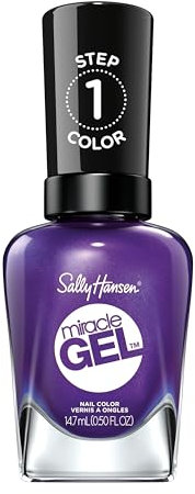 Sally Hansen Miracle Gel Nail Polish At-home gel manicure, 57 Purplexed, Purple Shades - 14.7 ml