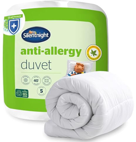 Silentnight Anti Allergy Double Duvet 10.5 Tog - All Year Round Winter Quilt Duvet Anti-Bacterial and Machine Washable with Allergy UK Approved Anti Allergy Fibres - Double Bed