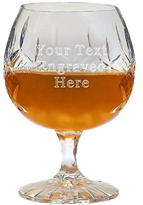 County Engraving Personalised Crystal Brandy Glass in Silk Lined Gift Box - Enter Your Own Custom Text