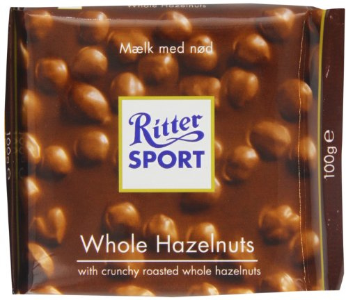 Ritter Sport Whole Hazelnuts 100 g (Pack of 5)