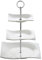 Maxwell & Williams RP11703 3-stöckige Etagere, quadratische Teller, Porzellan Weiß, Motion, Gebogene Ecken – Geschenkbox
