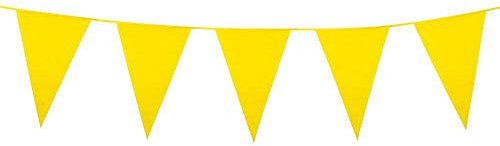 Filare 10m 18 bandierine giganti 45x30cm giallo