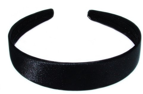 Bling Online 2.5cm Satin Covered Alice Headband. (Black)
