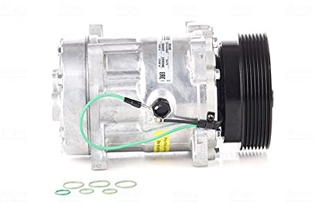 NISSENS 89160 A/C Kompressor für Klimaanlage Klimakompressor mit ID: SD7V16 Kältemittel: R134a PAG 46 mit 120mm Riemenscheibe Rillen: 7