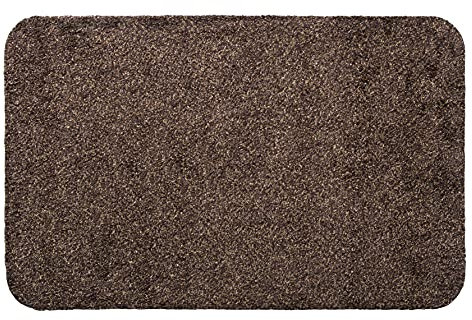 andiamo Fußmatte Samson - Schmutzfangmatte aus Baumwolle für den Hauseingang - einsetzbar als Fußmatte innen, Fußabtreter im überdachten Außenbereich oder als Haustiermatte 40 x 60 cm Braun