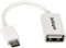 StarTech.com Cavo Adattatore micro USB a USB femmina OTG da viaggio, Connettore micro USB a USB 12cm M/F, Bianco
