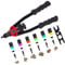 RZX - Utensile per rivettatura e filettatura 33 cm, 60 dadi per rivetto M5 M6 M8 SAE 10-24, 1/4-20, 5/16-18