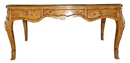 Casa Padrino Luxus Barock Schreibtisch Vogelaugen Ahorn Sekretär - Antik Stil