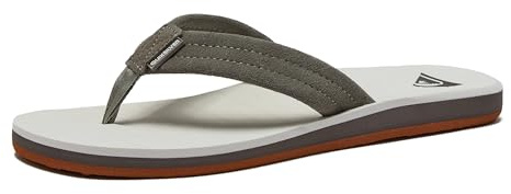 Quiksilver Carver Suede Sandal-M, Sandalia Hombre, Gris, Blanco y Gris, 44 EU