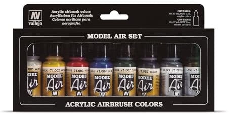Vallejo Model Air - Kit Pittura Acrilica Colori per Aerografo, Colori Assortiti