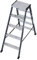 KRAUSE Doppelleiter Sepro D eloxiert, 2 x 5 Stufen, 125828