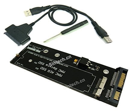 Sintech 26pin to SATA Adapter with USB SATA Cable,Compatible with SSD from MacBook Air Pro 2012 Year (NOT fit SSD from 2013-2015 Year)