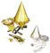 Widmann 1621R - Silvester Galá Set, für 4 Personen, Partyhüte, Krone, Click Clacks, Luftballontröten, Luftrüssel, Accessoire, Kopfbedeckung, Mottoparty, Karneval