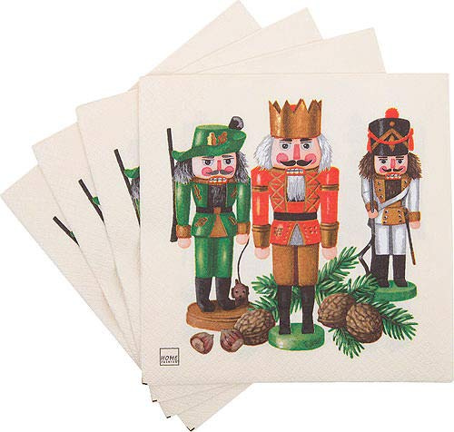 Servietten Nußknackertrio 20er Pack creme 33x33 cm