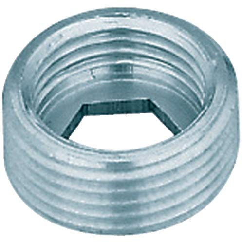 réduction en laiton à visser - portée intérieure - mâle 20 x 27 vers femelle 15 x 21 - chromé - sachet de 2