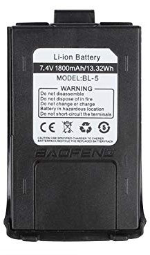 Baofeng GT-3, batteria ricaricabile 1800 mAh, 7,4 V, batteria agli ioni di litio