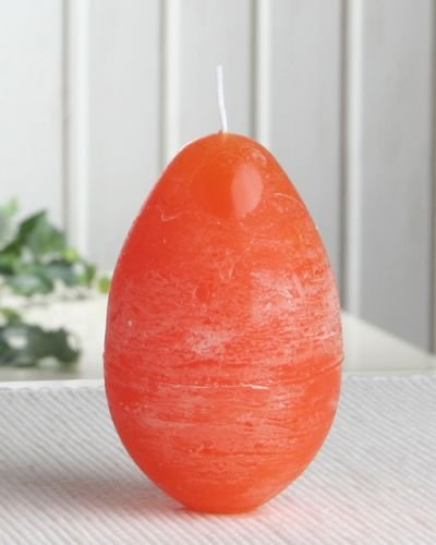 CandleCorner Eikerzen Rustik-Eikerze, durchgefärbt, mittel, ca. 9x6 cm Mandarin-orange