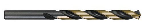 Titan CD44523 Jobber Taladro, tamaño 23/64, 3-1/2 LOC x 4-7/8 OAL, 2 flautas, HD, 135 SP/PT, negro/dorado