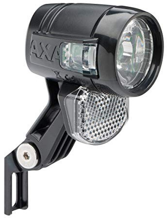 AXA Blueline 30 E-Bike 6-12V, LED Fahrradlicht, 30 Lux, 50 m Sichtweite, 3.000 m gesehen Werden, Sichtbar von der Seite, StVZO zugelassen