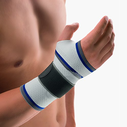 Bort 112920 medium links silber ManuBasic Handgelenkbandage, rechts oder links tragbar in verschiedenen Farben, links medium, silber