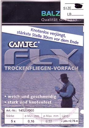 Balzer Colonel Fly - Fliegenvorfach, Gr. 5X, 2,75 m