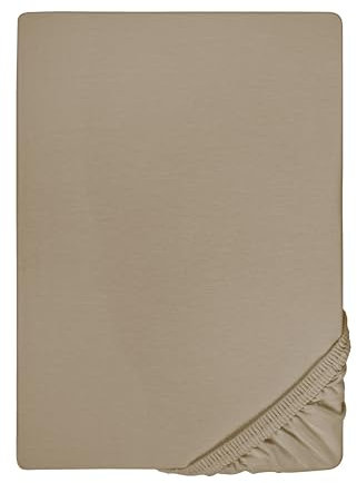 biberna Feinjersey-Spannbetttuch 0077144 Taupe 1x 180x200 cm - 200x200 cm