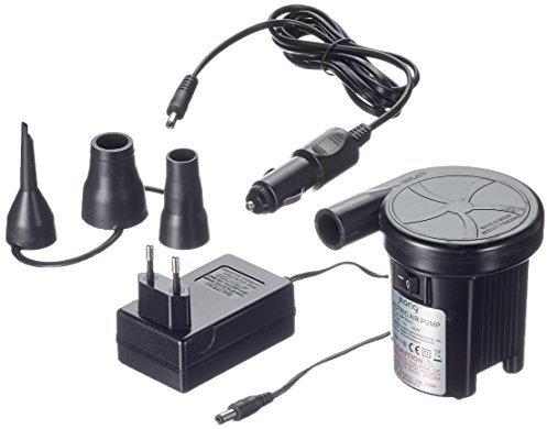 Jilong Elektro Luftpumpe 230V / 12V Luft-Kompressor 25 mbar elektrische Pumpe mit 3 Adaptern