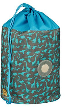 LÄSSIG Kinder Sporttasche Sportbeutel Seesack, 42 cm, 7 L, Dino slate