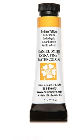 Daniel Smith Extra Fine Watercolor Paint, 5ml Tube, Indian Yellow, 284610045