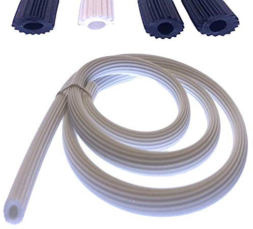 0,49€/m Meterware Keder Gummischnur 5,1mm für Insektenschutz in weiß aus Kunststoff PVC rund für Spannrahmen als Kederband Kedergummi Kederschnur Schnur Ersatzteil (50m-W-5,1mm)
