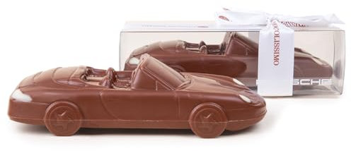 Porsche 911 Cabriolet en chocolat | Idée-cadeau à offrir | Garçon | Fille | Enfant | Homme | Papa | Noël | Pâques | Anniversaire | Fête des pères | 125g