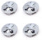 Lot de 4 capuchons Peugeot en alliage, pour moyeux de roue - 60 mm.