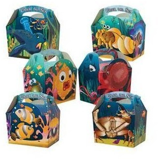 Under The Sea Design Party Food Boxes - pack of 10