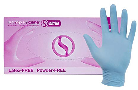 Sempercare 8267 93849/3000002161 Nitrile skin, Einmalschutz und Untersuchungshandschuhe aus Nitrillatex, puderfrei, Größe X-Large (9-10), Lavendel-Blau (180-er Pack)