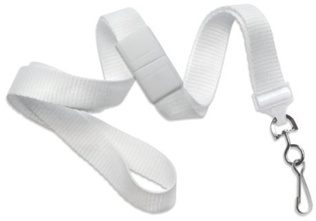 100 Stück weiß flache breite Lanyards mit Swivel Haken durch specialsit ID