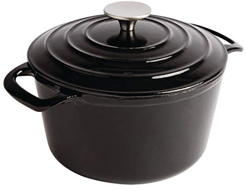Vogue Round Casserole Black - 205mm 3 1/5Ltr 108fl oz