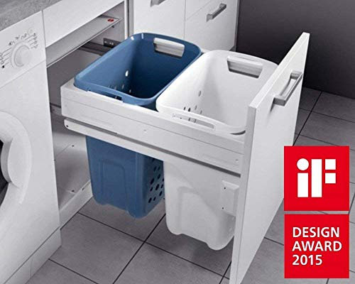 Hailo Laundry Carrier Küchen-Abfalleimer, Weiß, One Size