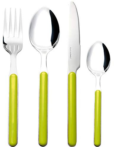 BRUNNER Delice Set di Posate da Campeggio, Confezione da 16 Pezzi, Verde