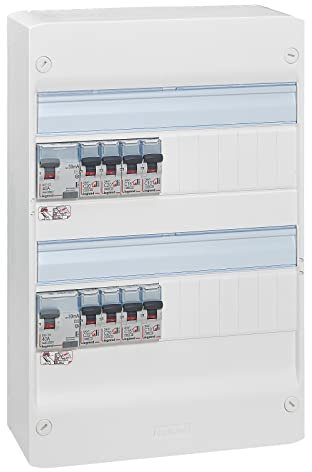 LEGRAND - Tableau Électrique Pré-équipé 2 Rangées Drivia - Equipé de Disjoncteurs et Interrupteurs Différentiels - Pour Logement T1/T2 - Fabriqué En France - Blanc