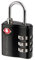 Lifeventure TSA Approved Luggage Padlock 3 Digit Heavy Duty Zinc Alloy Security Padlock, Combination Padlock, Code Lock For Suitcase Luggage Gym Locker, Black