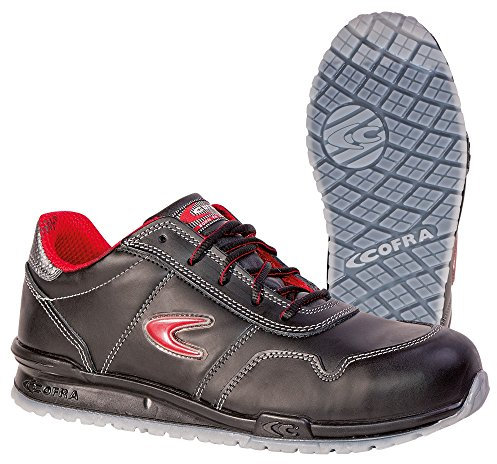 Cofra 78500-002.W44 ZATOPEK S3 SRC Sicherheitsschuhe, Schwarz/Rot, Größe 44
