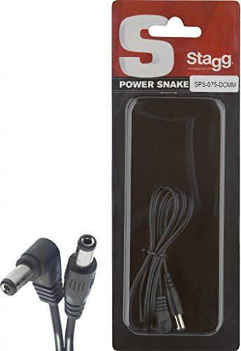 Stagg 20809 2.1 mm A Male to Male Guitar DC Power Cable - Black