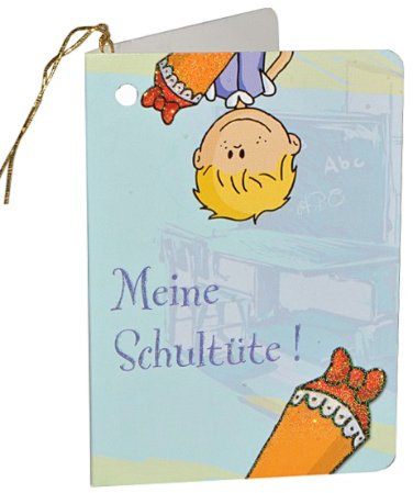 alles-meine.de GmbH Namensschild/Geschenkanhänger/Schultütenanhänger Schulstart Schulanfang - Anhänger für Schultüte Namensanhänger blau