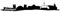 Skyline4u Stadtaufkleber Stuttgart Autoaufkleber Sticker 20 x 3,8cm schwarz