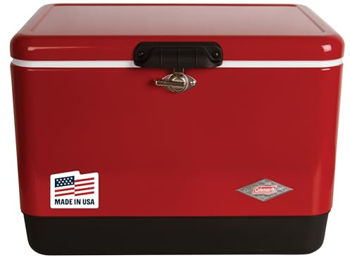 Coleman Vintage Steel Belted Cooler, 85-Can Capacity, 54-Quart