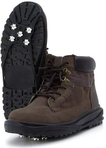 Slidefix Schuhspikes mit Edelstahl Zähne Noppen, Klampen, Eisspikes, Schuhkralle Spikes als Schneekette für den Schuh oder Stiefel in Easy L 5 Spikes Anti rutsch Hilfe, Wandern, Nagelschuhe Gr. 43-48.