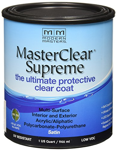 Modern Masters MasterClear Supreme Satin Clear Water-Based Protective Coating 1 qt