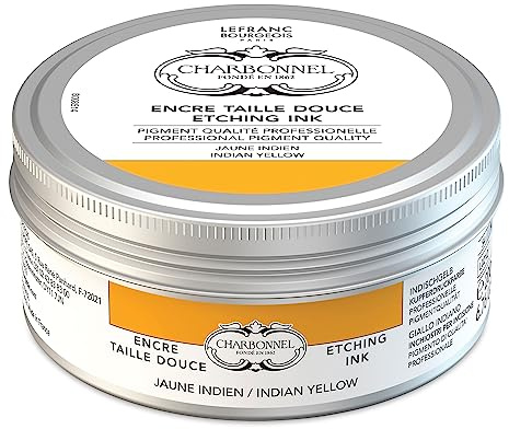 Charbonnel Lefranc and Bourgeois etching ink, Indischgelb, 200ml Topf - Kupferdruckfarbe